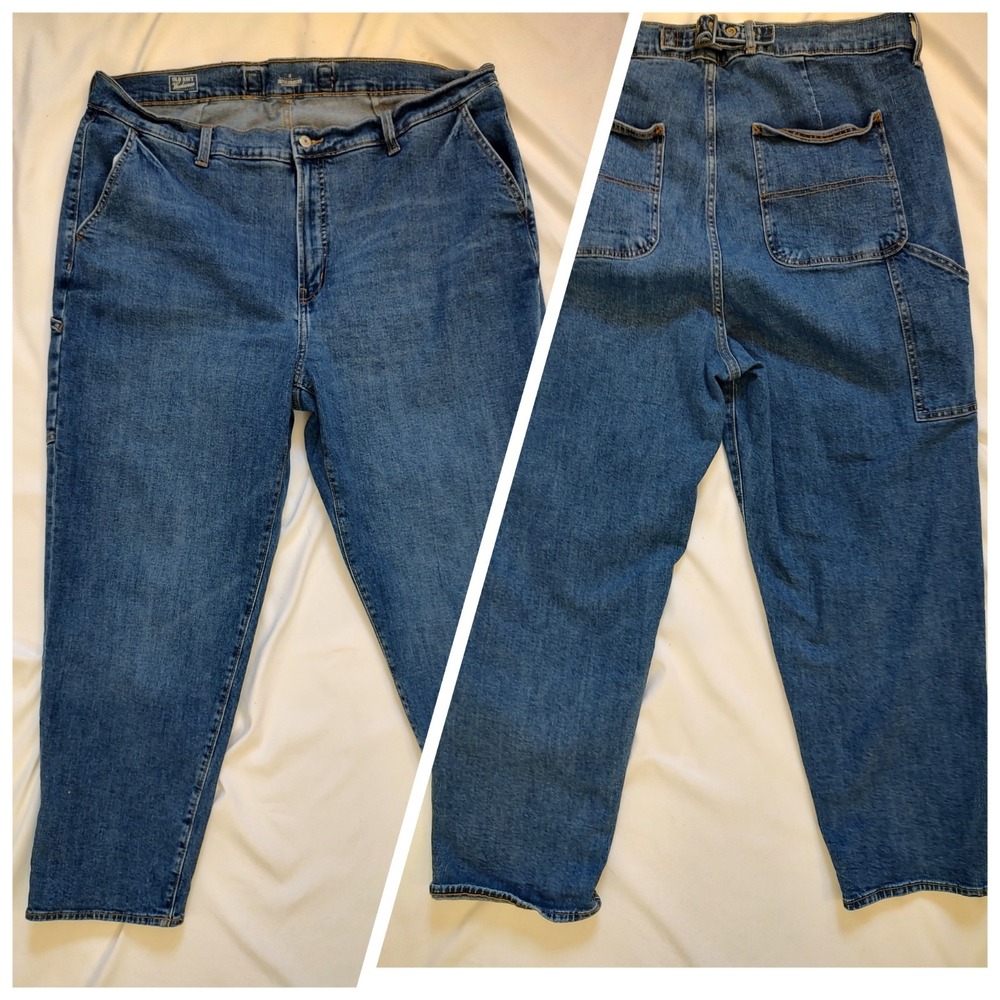 Old Navy Workwear Jeans Mary Jo Utility Carpenter Painters Baggy Loose Fit Sz 22